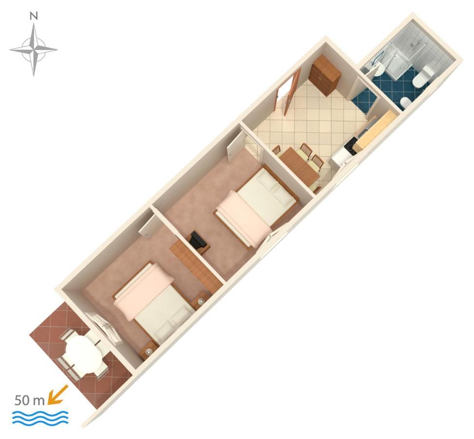 Apartment Zubovici 4125B Exterior foto